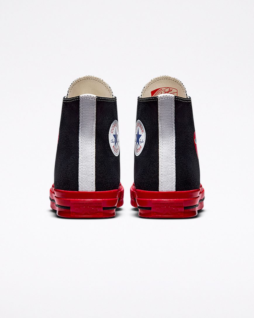 Tenisky Vysoke Converse x Comme des Garçons PLAY Chuck 70 Damske Čierne Červené | SK LHBFM2